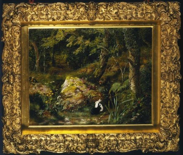 Stray Rabbits, Robert Collinson, 1857. Museum no. 9100-1863. © Victoria and Albert Museum, London. Stray Rabbits, Robert Collinson, 1857. Museum no. 9100-1863. © Victoria and Albert Museum, London.