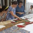 Choosing embroidered tops at the Clothworkers' Centre