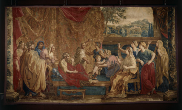 ‘Infant Moses’, Gobelins 1683-87, wool, silk, metal (V&A T.150-1965) © Victoria and Albert Museum, London