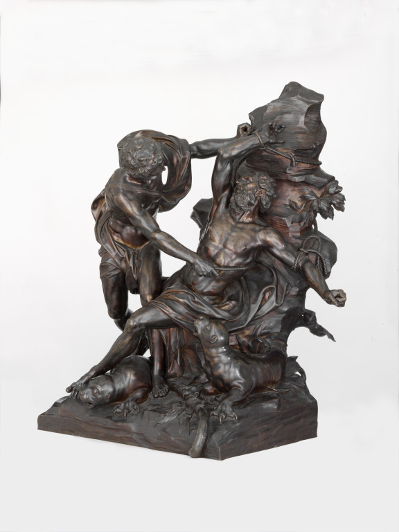 Aristaeus and Proteus, bronze group, by Sébastien Slodtz, after a drawing by François Girardon, French, ca. 1695-1700. VA A.6-1963. This statuette will also be on display in the new Europe Galleries.