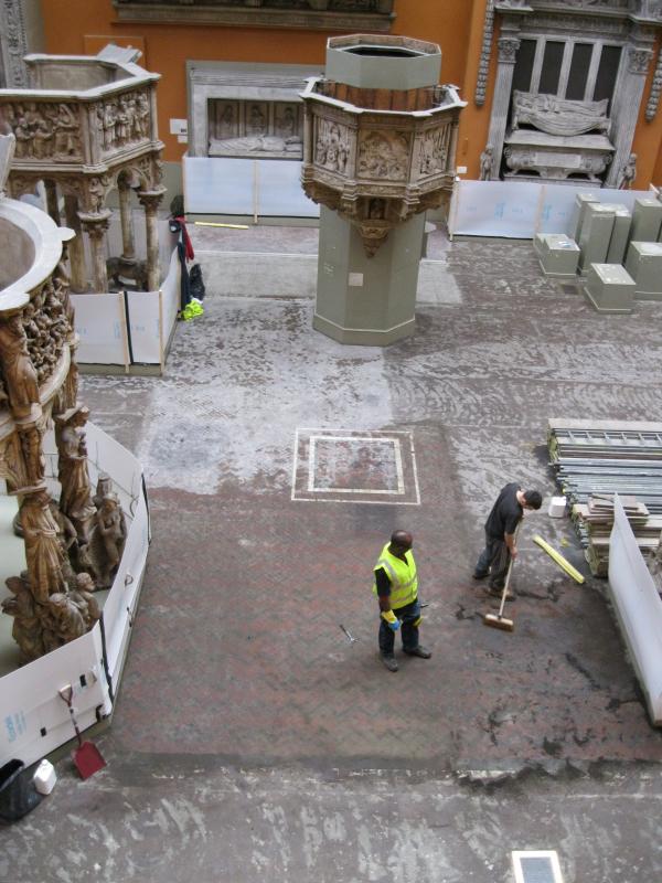 Cleaning of the original floor, 2011