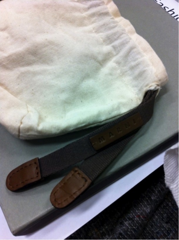 Marni canvas and leather dust bag