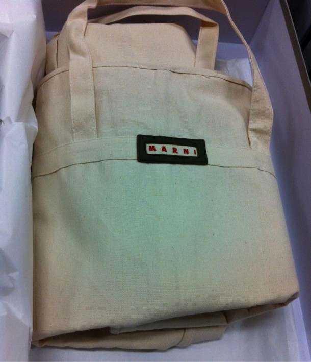 Marni canvas bag, with ‘MARNI’ labe