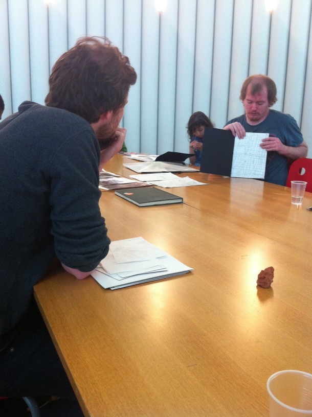 The group showed Liam what they have been working on during their time in the Museum. © Victoria and Albert Museum, London
