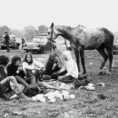 Hippies and their horse at the first festival
