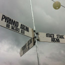 Signage at Glastonbury Festival