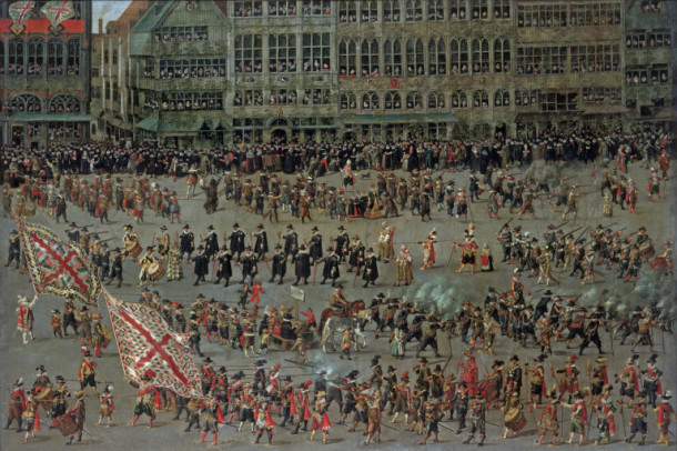'The Ommeganck in Brussels on 31 May 1615: the Senior Guilds', Denys van Alsloot, 1615 V&A 169-1885 © Victoria and Albert Museum, London