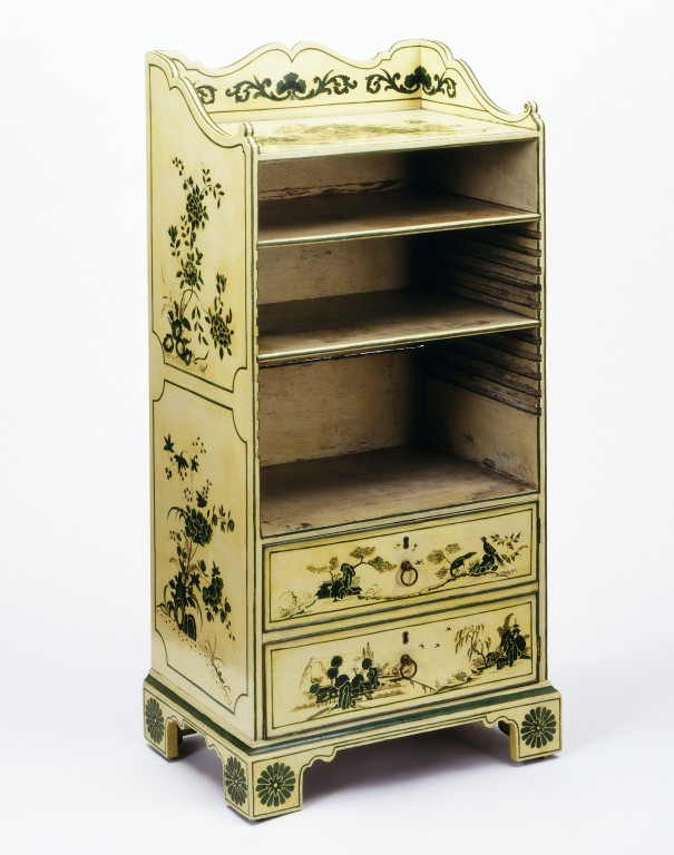 Bookcase, painted with chinoiserie decoration