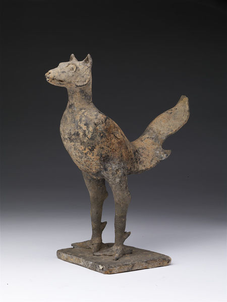 Unknown artist, 'Figure', Chinese, grey earthenware with slip and pigment (C.809-1936). © Victoria and Albert Museum, London.