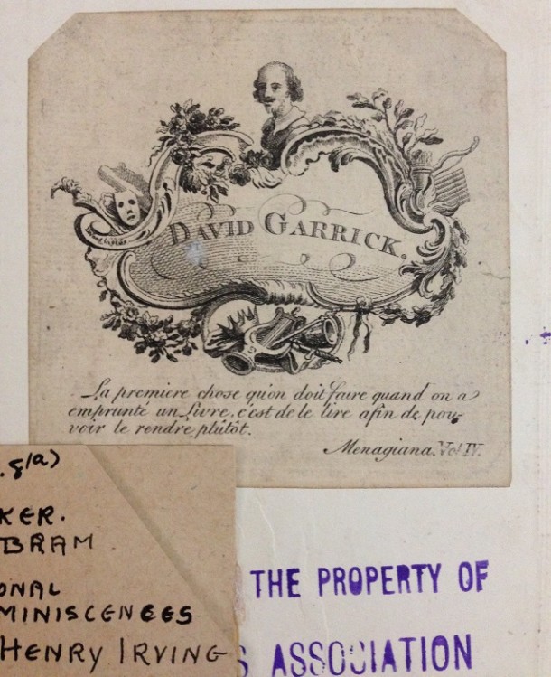 Garrick's Bookplate