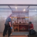 The mighty Mrs Bryant's Pleasure being carefully moved into place.