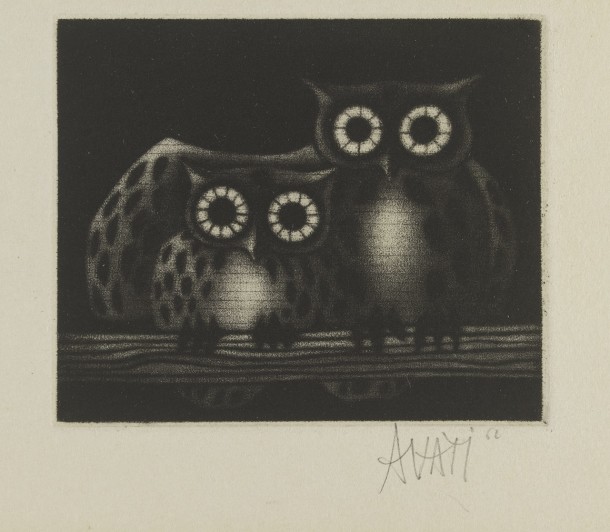Mezzotint by Mario Avati, France, c. 1965. Museum no. E. 221-1994. ©Mario Avati/Victoria and Albert Museum.