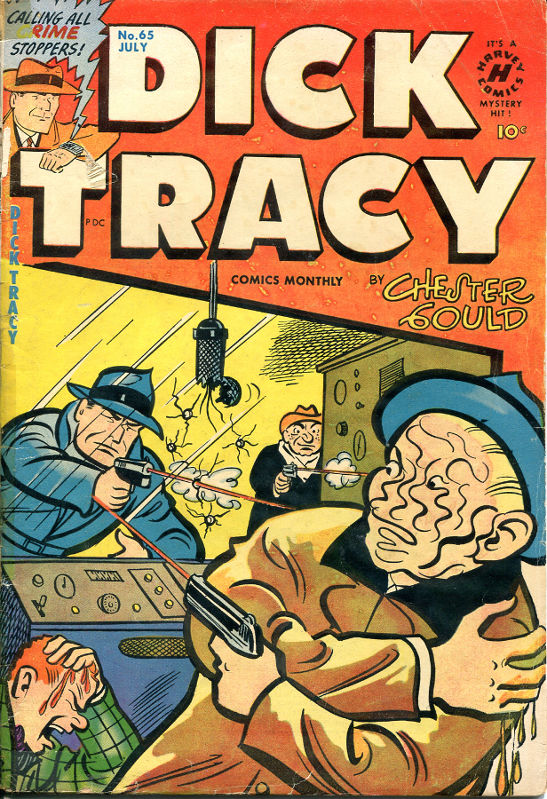 Dick Tracy # 65, July 1953. A master detective doing a master class in sadism for all ages. © Chicago Tribune/Harvey Publications, 1953.