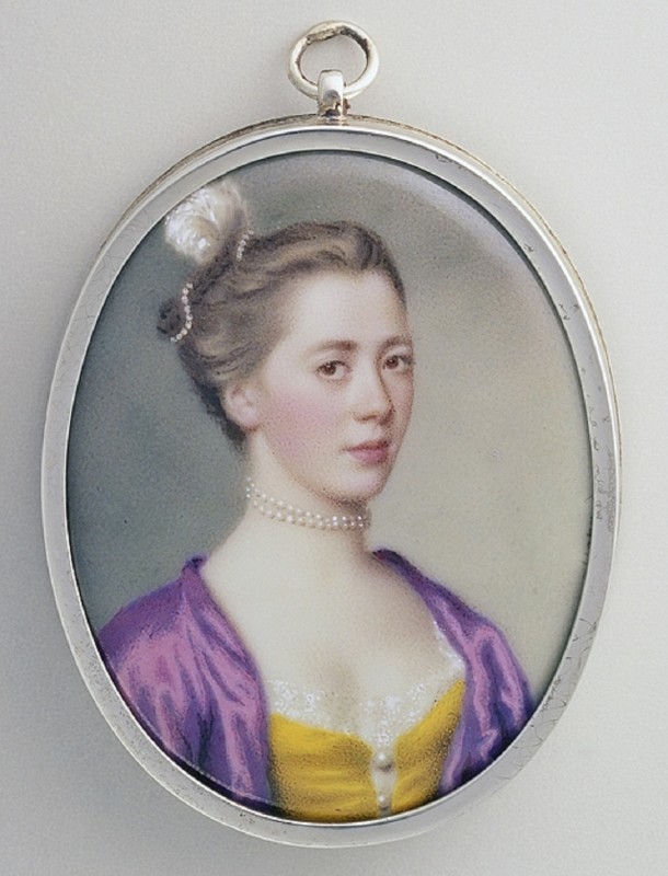 Portrait miniature, Enamel on copper, London. Height 4.8cm, Width 3.9cm. Inscription on the rim of the enamel: liotard 1754. Formerly of the Musée de l’Horlogerie et de l’Emaillerie. Inventory no. AD 3721. Image © Musée d’Art et d’Histoire de Genève.