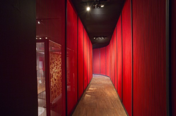 Installation view of 'The Fabric of India' exhibition, 3 October 2015 - 10 January 2016