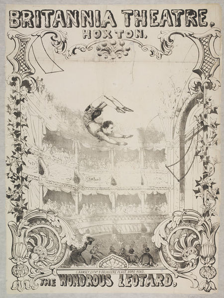 Poster advertising The Wondrous Leotard, lithograph printed by C. Ramsay, around 1860. Museum no. E.4885-1923. ©Victoria and Albert Museum