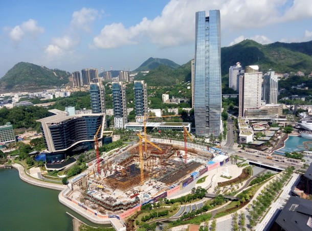 The location of Design Society at Sea World Culture and Art Centre under construction