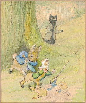 Unfinished illustration for The Tale of Kitty-in-Boots, 1914. © Victoria and Albert Museum, London, with kind permission from the owner