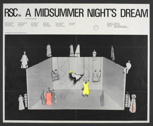 Tour poster advertising a tour by the Royal Shakespeare Company performing A Midsummer Night's Dream, 1970 1970