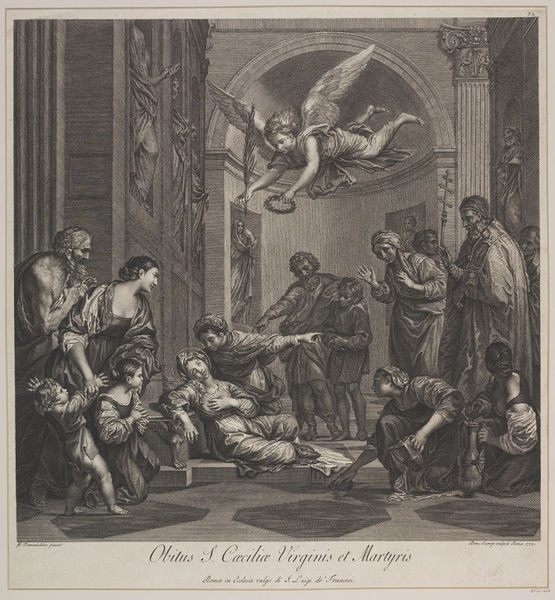 St. Cecilia receiving the palm of martyrdom