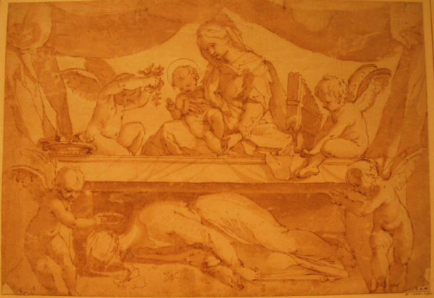 Ventura Salimbeni, Virgin and child with the martyred Saint Cecilia and angels