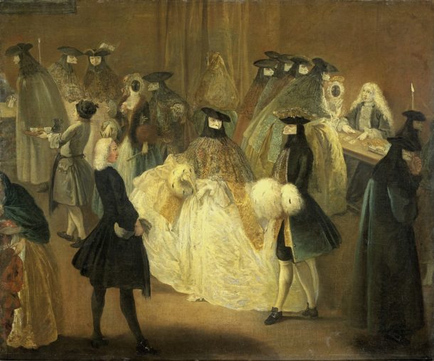 Painting titled The Casino, by a follower of Pietro Longhi, between 1720 and 1790