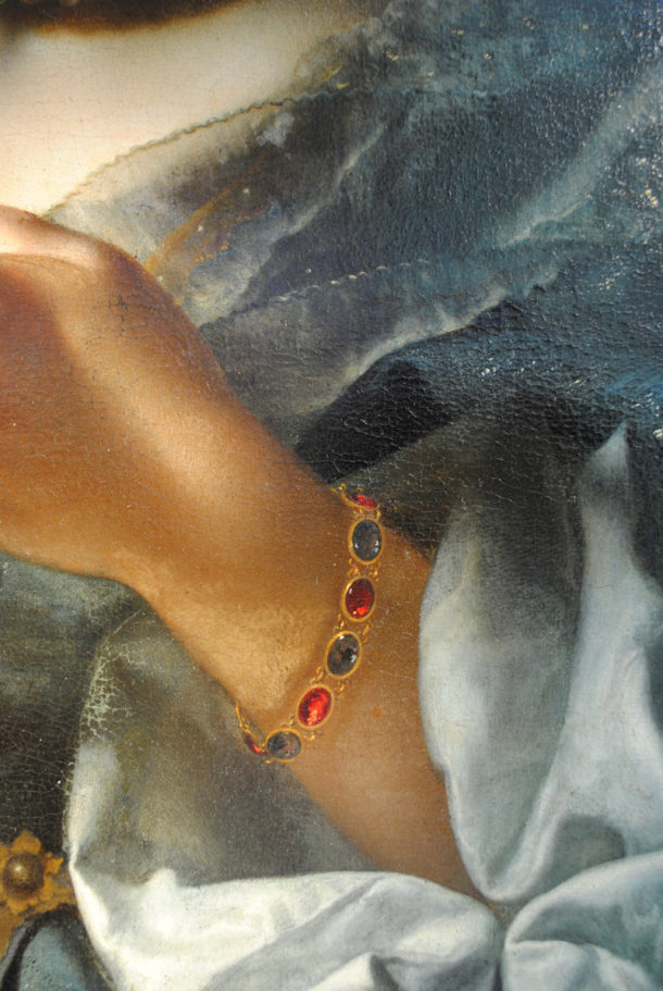 Detail showing bracelet,Salome with the head of John the Baptist by Carlo Dolci