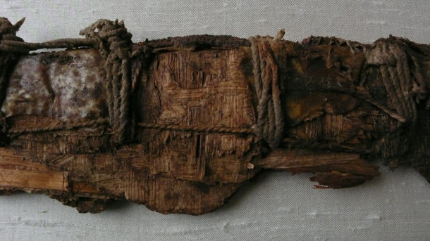 Fragment of a Coptic book.