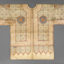 Talismanic shirt photographed after removal of old repairs and humidification