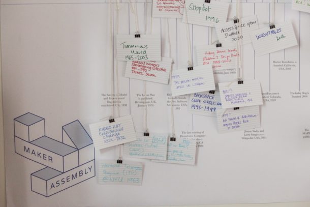 The Incomplete and Crowdsourced History of UK Maker Culture. Maker Assembly Sheffield 31 August 2016. Photo by Dan Sumption