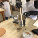 Heating ingredients at Blythe House
