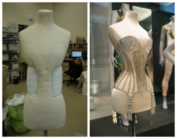 Adapted PETITE dress form for corset designed by Mr Pearl, worn by Dita von Teese