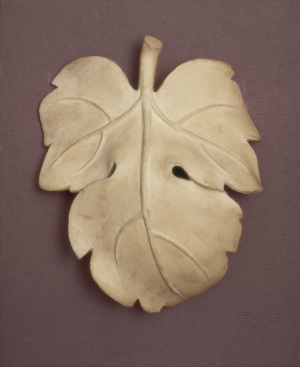 REPRO.1857A-161 Plaster cast of Fig Leaf for David after the marble original by Michelangelo (1475-1564) in the Accademia di Belle Arti. Florence, c.1857.