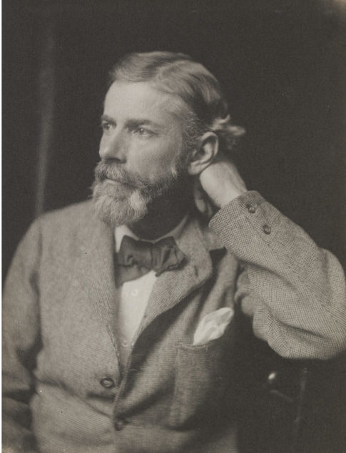 Portrait of Edward Carpenter, platinum print, by Frederick Hollyer, ca.1890 (V&A 7610-1938)