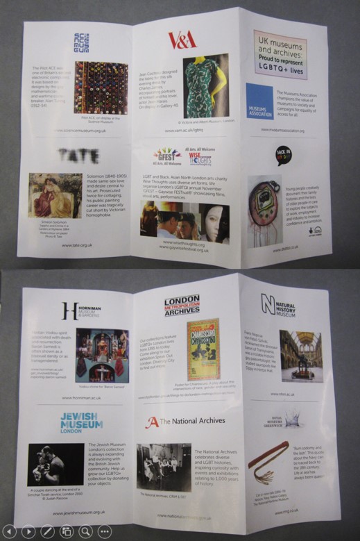 The specially produced Pride flyer