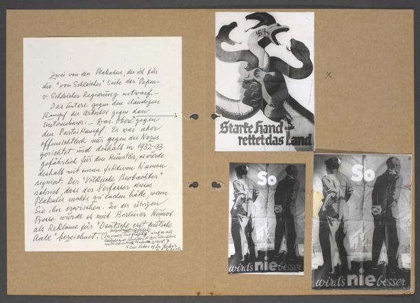 Commentary by Fritz Rosen and reproductions of political posters