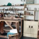 Reconstruction of a part of Lucie Rie’s Albion Mews studio in Gallery 143.