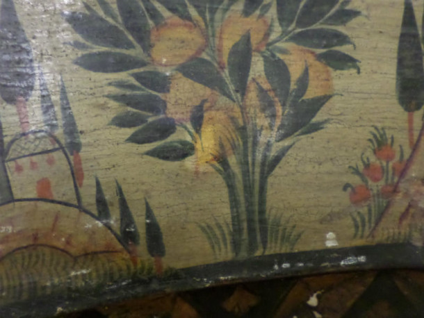 A cleaning test on the window has removed the dirt sitting on the surface © Victoria and Albert Museum London