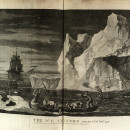 Crew of the Resolution collecting ice for drinking water