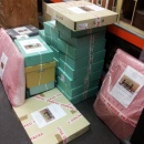 Contents of two houses temporarily packed to travel to South Kensington.
