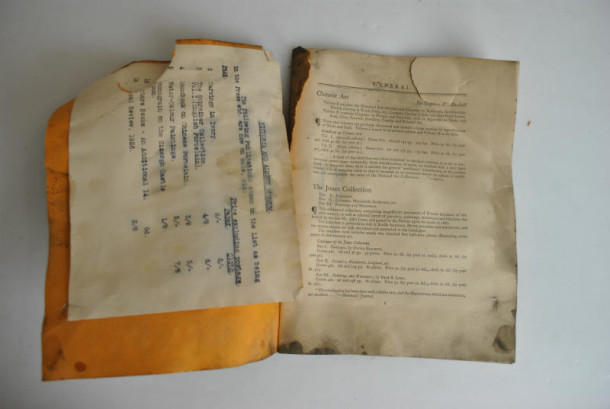 Cataloque found inside the Certosa window © Johanna Puisto, Victoria and Albert Museum, London