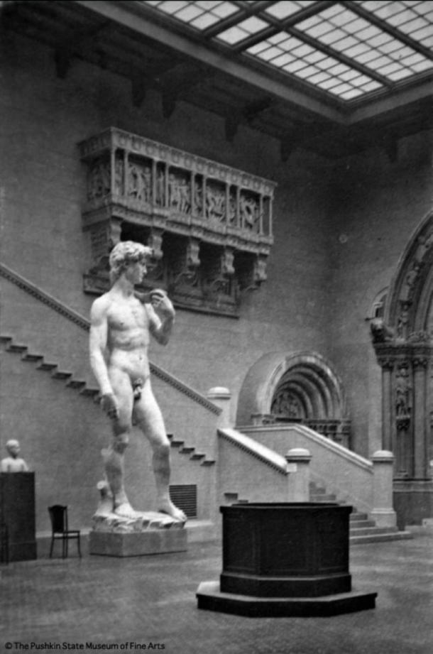 The Italian Court in the Pushkin State Museum of Fine Arts. Photo was made right after opening museum for public in 1912