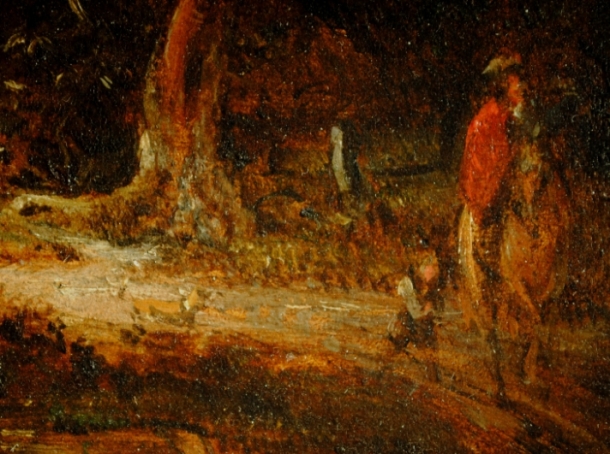 detail from Constable after Jacob van Ruisdael’s Landscape with Windmills near Haarlem by permission of The Trustees of Dulwich Picture Gallery, London