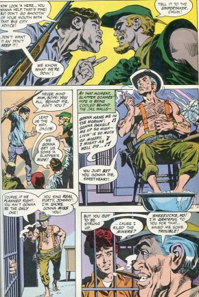 Green Arrow faces unlikely foes in a small mining town. Green Lantern (co-starring Green Arrow), No.77. June 1970. © DC Comics.