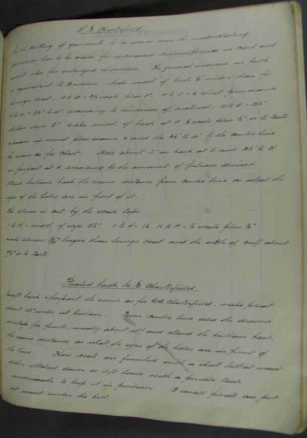 Instructions for the construction of a Chesterfield coat, ca. 1911 - ca. 1928. Archive of Art and Design, AAD/2008/10/1/5/3. © Victoria and Albert Museum, London