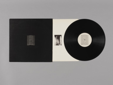 Unknown Pleasures, debut album by Joy Division, record sleeve, printed inner and 12” vinyl record, 1979. Museum no. E.2275-1990 © Victoria and Albert Museum, London