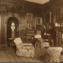 Early 20th-century photograph depicting the oak room of Sewerby Hall