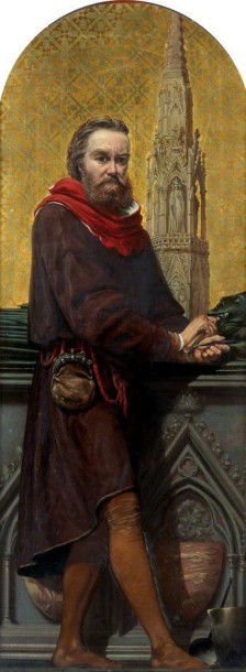 William Torel, design for a mosaic in the V&A’s ‘Kensington Valhalla’, Richard Burchett, oil on canvas, ca.1868. Museum no. 873-1868 © Victoria and Albert Museum, London