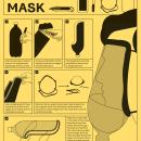How to Guide: Makeshift Tear-Gas Mask. Illustrated by Marwan Kaabour, at Barnbrook