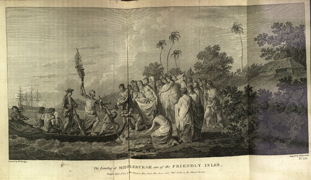 The Landing at Middleburgh, interpreted by J.K. Sherwin from Hodges' original sketch